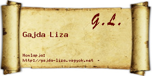 Gajda Liza névjegykártya